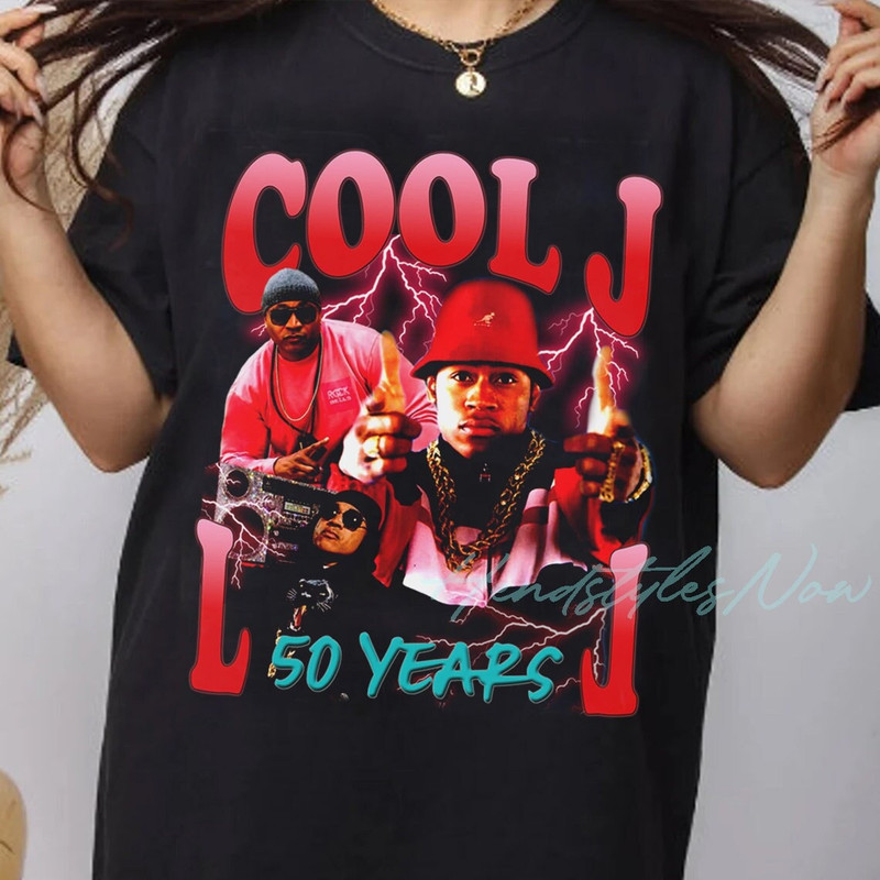Vintage LL Cool J Tshirt, Inspired Design tee, LL Cool J 50 years Hip hop Shirt, Grapic Design shirt.jpg
