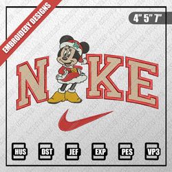 christmas embroidery designs, nike christmas designs, nike minnie mouse embroidery designs, digital download