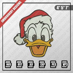 Disney Christmas Embroidery Designs, Disney Christmas Designs, Donald Duck Embroidery Designs, Digital Download