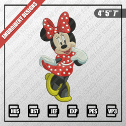 minnie mouse embroidery files, disney embroidery designs, minnie embroidery designs files, instant download