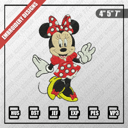 minnie mouse embroidery files, disney embroidery designs, minnie embroidery designs files, instant download