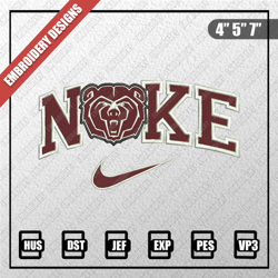 sport embroidery designs, nike christmas designs, nike missouri state lady bears embroidery designs, digital download