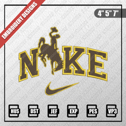 Sport Embroidery Designs, Nike Christmas Designs, Nike Wyoming Cowboys Embroidery Designs, Digital Download
