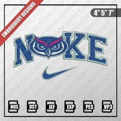sport embroidery designs, nike sport designs, nike florida atlantic owls embroidery designs, digital download