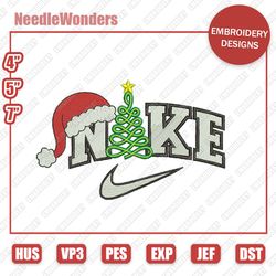 Nike Santa Hat Embroidery Designs, Christmas Christmas Designs, Nike Embroidery Designs, Digital File