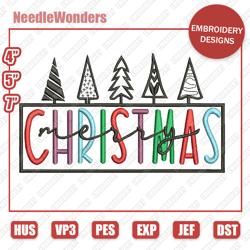 Merry Christmas Embroidery Designs, Merry Christmas Christmas Designs, Christmas Embroidery Designs, Digital File
