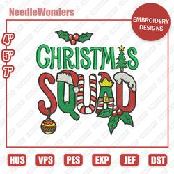 Santa Christmas  Embroidery Designs, Elf Santa Christmas Squad Christmas Designs, Christmas Embroidery Designs, Digital