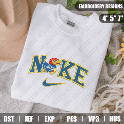 nike kansas jayhawks embroidery files, sport embroidery designs, nike embroidery designs files, instant download