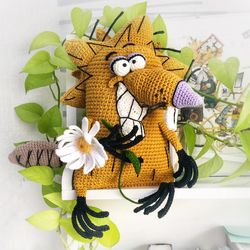 pdf pattern of norb crochet beaver detailed illustrated pattern tutorial soft toy handmade 90th nickelodeon show cartoon