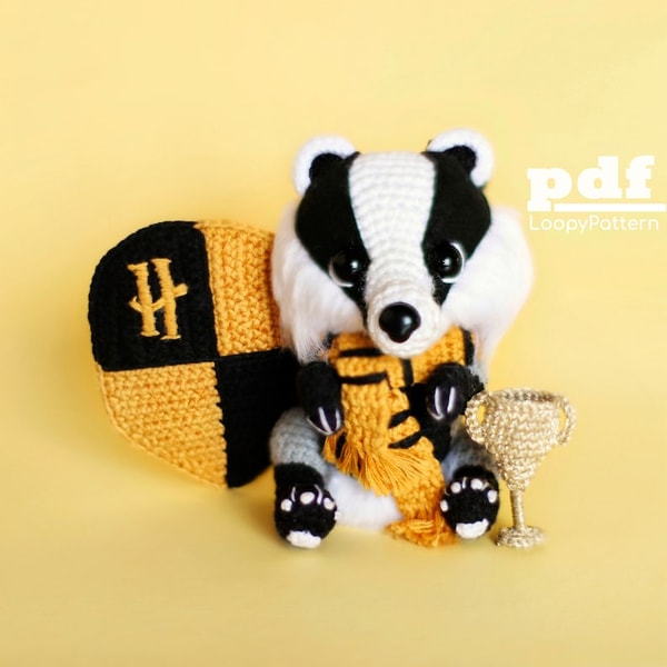 Badger Pattern Crochet pattern Badger, PDF Digital Download, DIY Amigurumi | Inspire ...