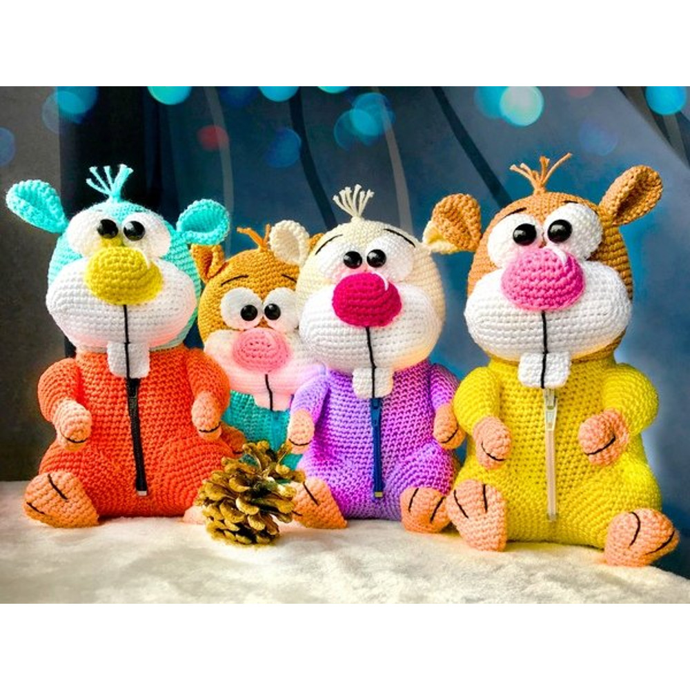 Crochet PATTERN Hamster No Sew Amigurumi Tutorial PDF In English Toy Amigurumi Handmade Childrens Gift For The Chris 3
