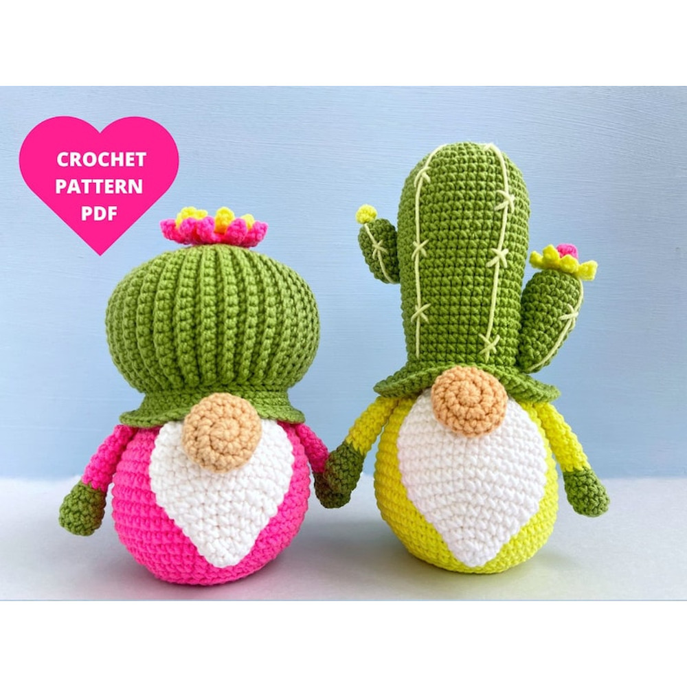 Crochet Cactus Gnome Pattern Spring Bundle Pdf Patterns Flower Gnome Bundle Garden GnomeslogoAnalyze Listing 5