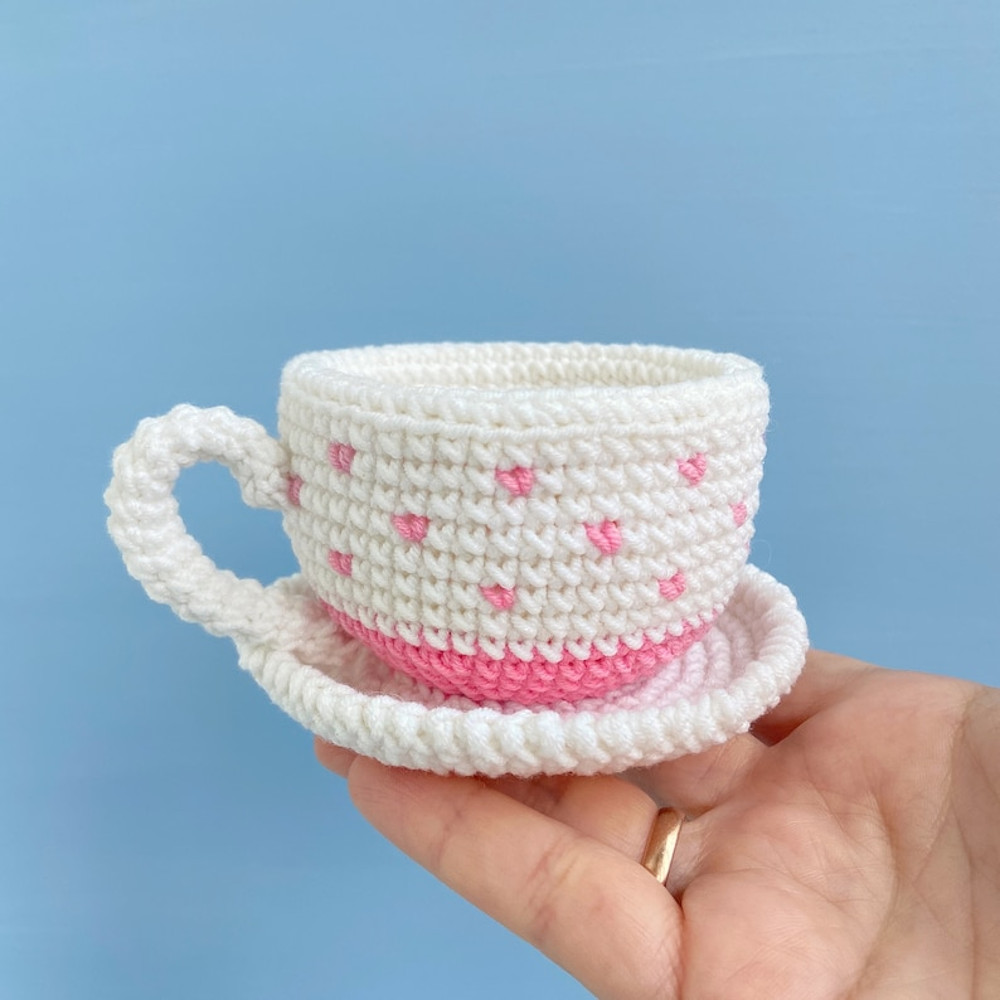 Tea Cup Gnome With Teapot Crochet Patterns Funny Amigurumi Play Food Birthday Basket 2