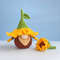 Sunflower Gnome Crochet Pattern Spring Garden Flower PDF Tutorial Garden Gnome Flower Gnome 12