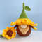 Sunflower Gnome Crochet Pattern Spring Garden Flower PDF Tutorial Garden Gnome Flower Gnome 13