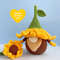 Sunflower Gnome Crochet Pattern Spring Garden Flower PDF Tutorial Garden Gnome Flower Gnome 0
