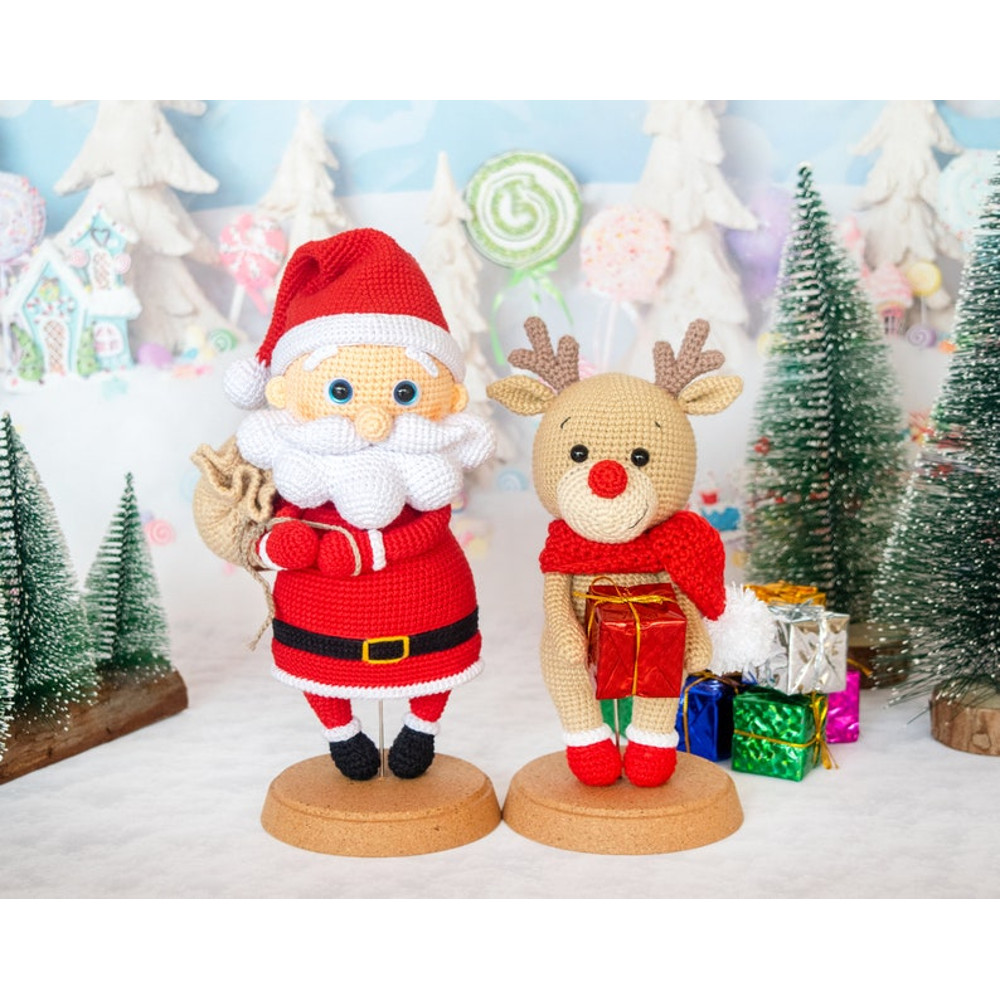 Santa Claus And Reindeer Amigurumi Pattern Two Pattern Together Amigurumi Doll Amigurumi Pdf Amigurumi Santa 2
