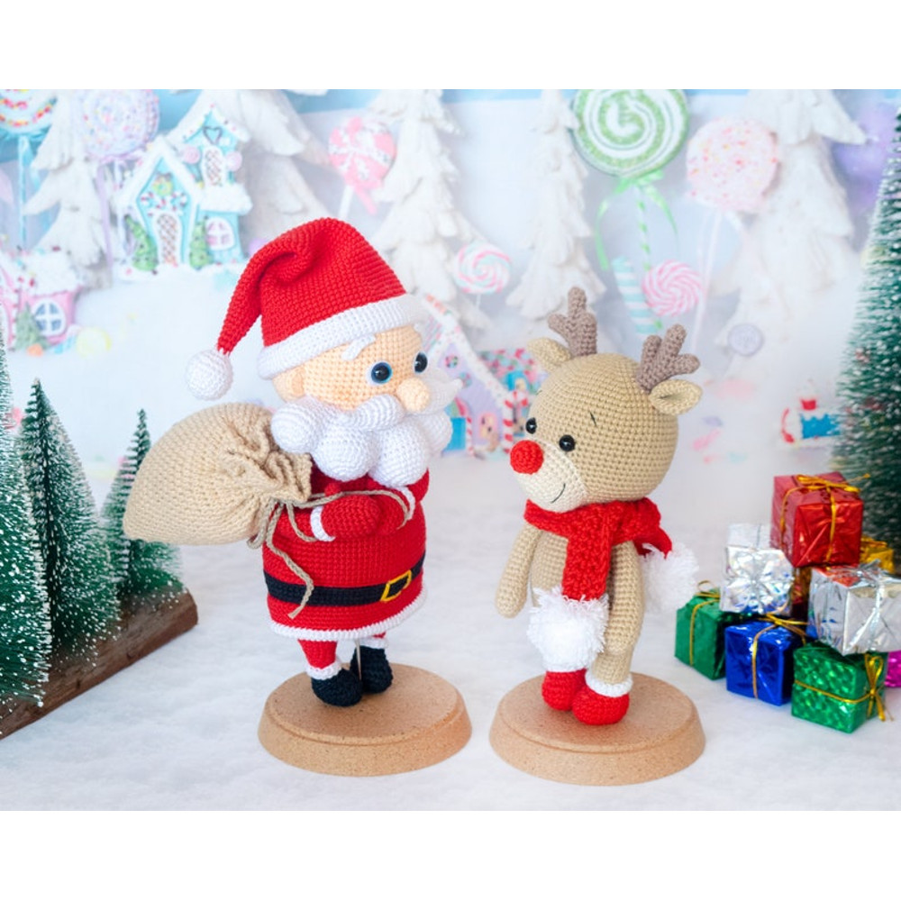 Santa Claus And Reindeer Amigurumi Pattern Two Pattern Together Amigurumi Doll Amigurumi Pdf Amigurumi Santa 3