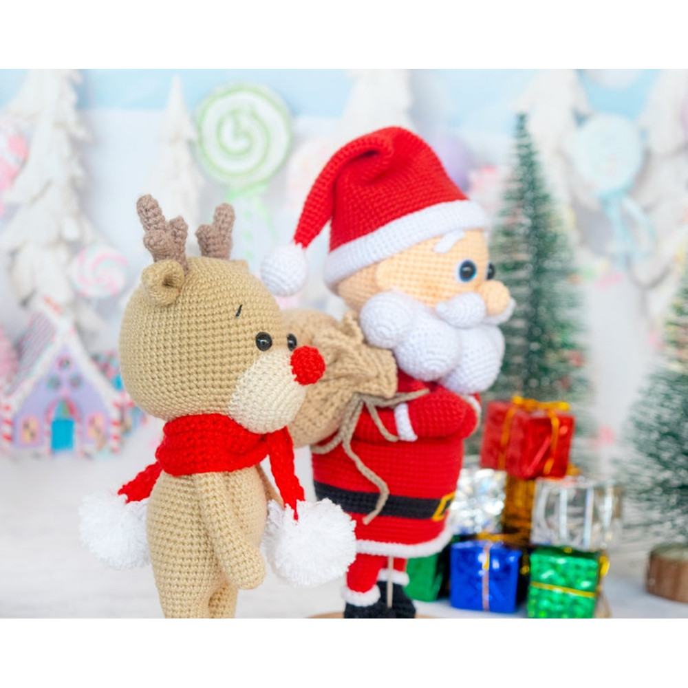 Santa Claus And Reindeer Amigurumi Pattern Two Pattern Together Amigurumi Doll Amigurumi Pdf Amigurumi Santa 4