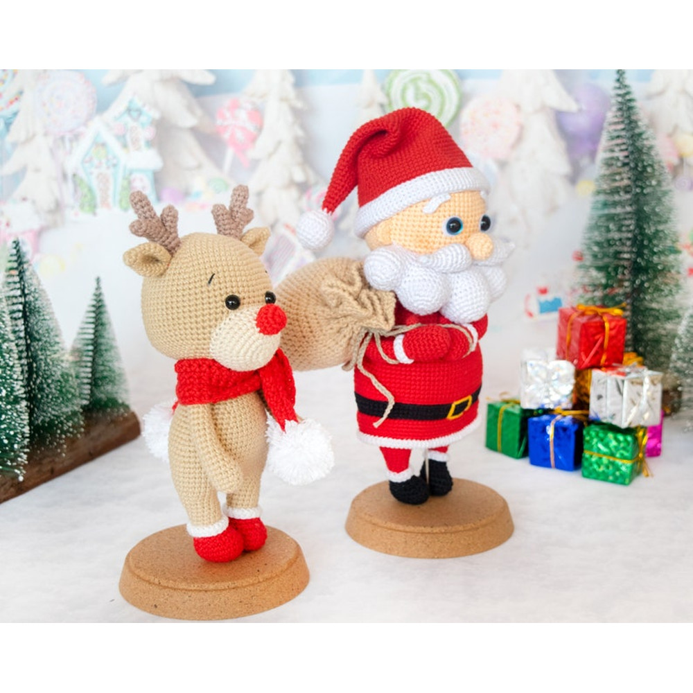 Santa Claus And Reindeer Amigurumi Pattern Two Pattern Together Amigurumi Doll Amigurumi Pdf Amigurumi Santa 5