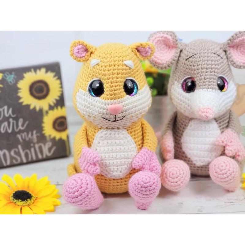 Hamstie The Hamster And Mac N Cheese The Mouse Crochet Pattern PDF Crochet Pattern 3