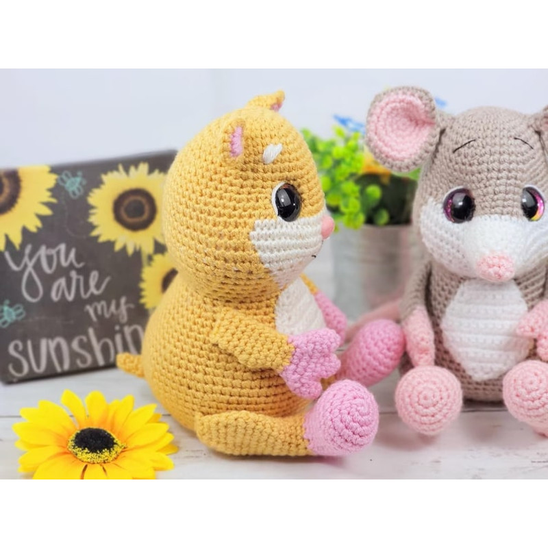 Hamstie The Hamster And Mac N Cheese The Mouse Crochet Pattern PDF Crochet Pattern 4
