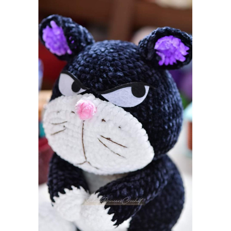 PDF File Amigurumi Lucifer Cat Pattern Crochet Cat Lucifer From Cinderella Amigurumi Kitten Amigurumi Cat PatternUS 6