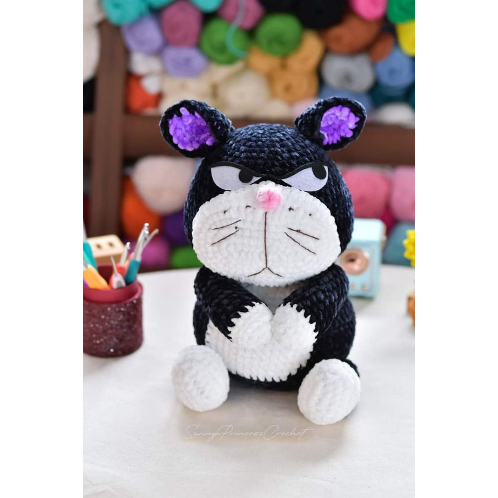 PDF File Amigurumi Lucifer Cat Pattern Crochet Cat Lucifer From Cinderella Amigurumi Kitten Amigurumi Cat PatternUS 7