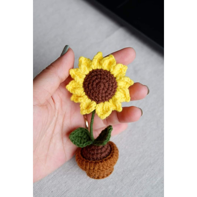 5in1 PDF File Mini Crochet Flower Pot Crochet Flowers Pot Pattern Plant Pot Knitted Flowers Mini Crochet Daisy Mini 6