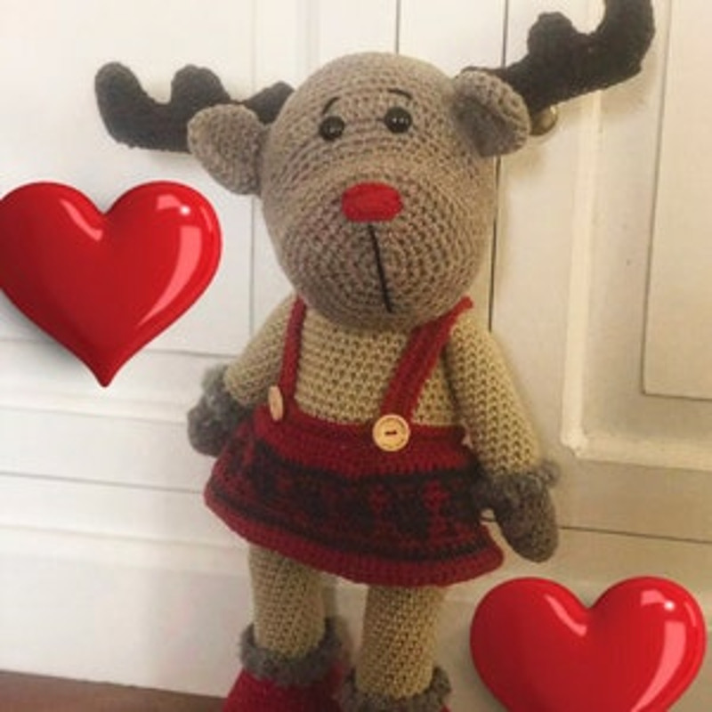 Crochet Pattern Doll Christmas Reindeer Amigurumi Pattern Christmas Reindeer TUTORIAL Doll Christmas Reindeer In Engli 1