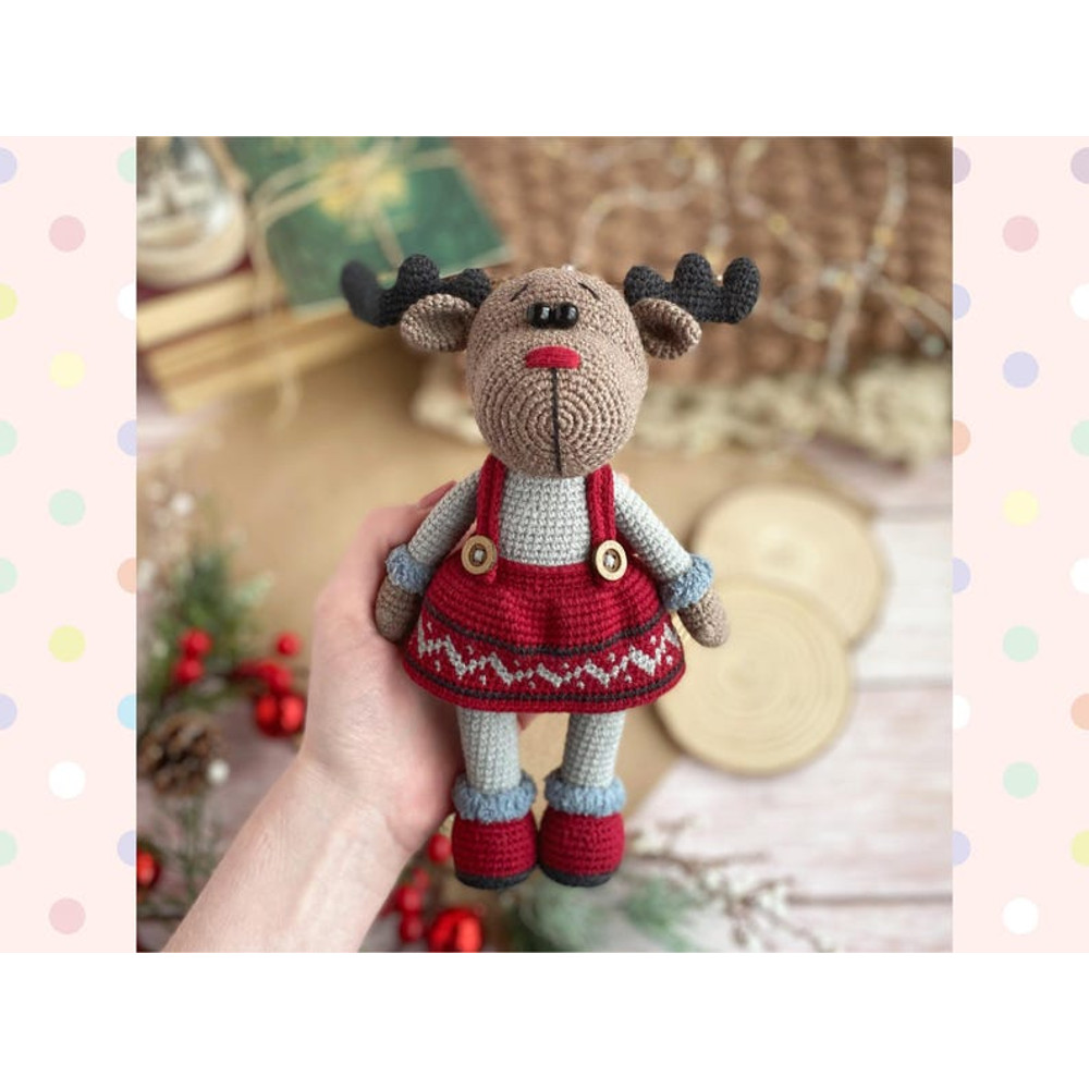 Crochet Pattern Doll Christmas Reindeer Amigurumi Pattern Christmas Reindeer TUTORIAL Doll Christmas Reindeer In Engli 10