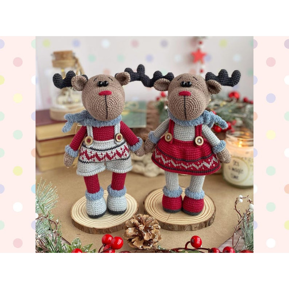 Crochet Pattern Doll Christmas Reindeer Amigurumi Pattern Christmas Reindeer TUTORIAL Doll Christmas Reindeer In Engli 0