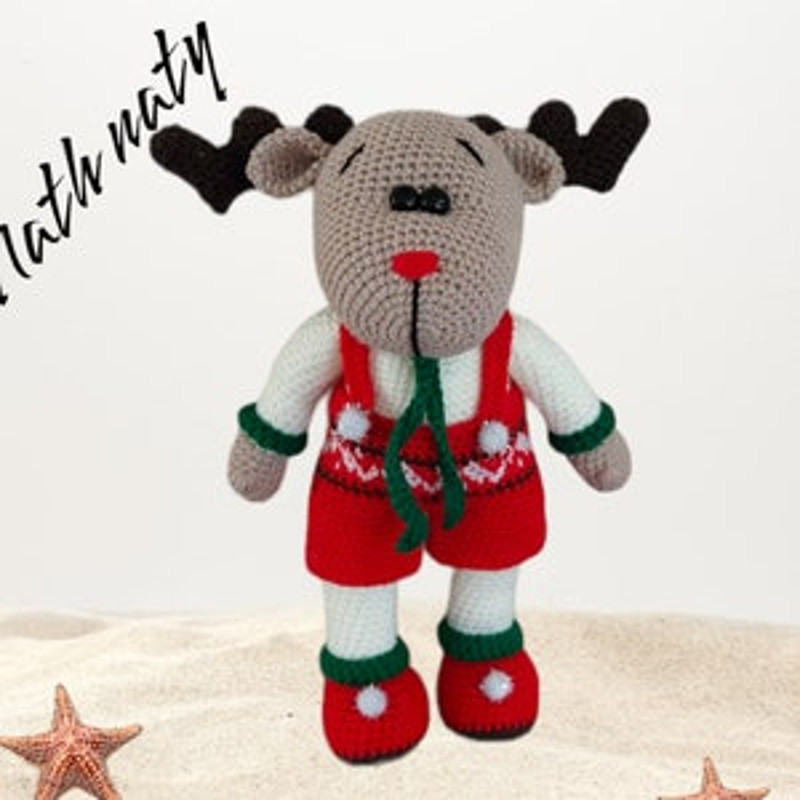 Crochet Pattern Doll Christmas Reindeer Amigurumi Pattern Christmas Reindeer TUTORIAL Doll Christmas Reindeer In Engli 5
