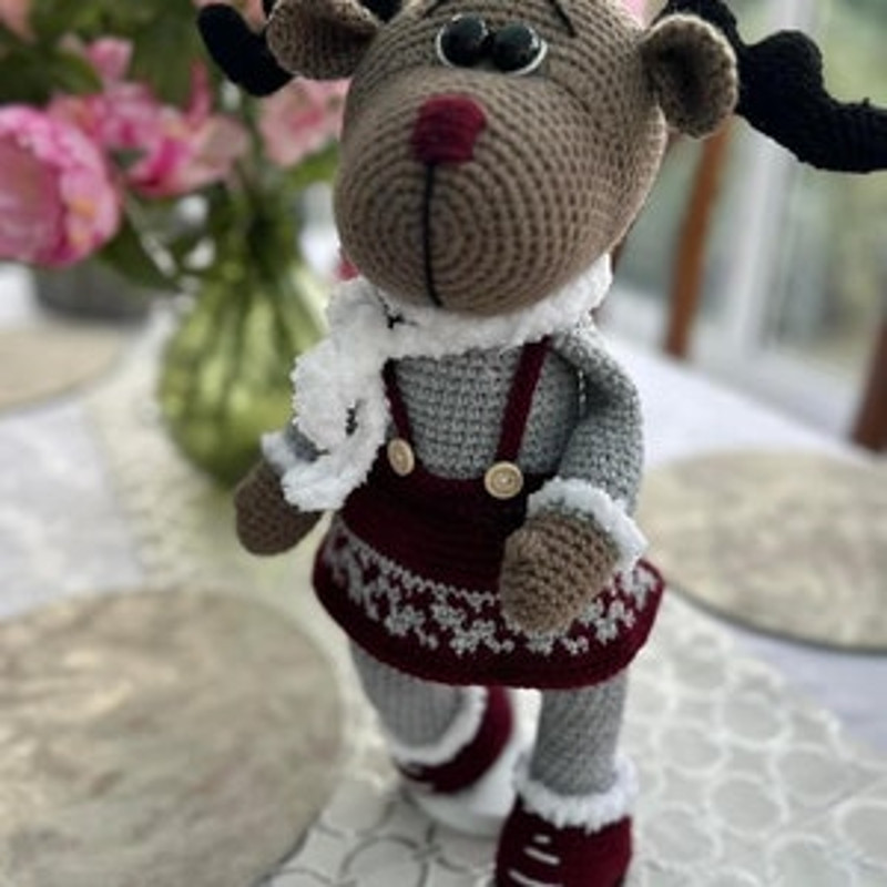 Crochet Pattern Doll Christmas Reindeer Amigurumi Pattern Christmas Reindeer TUTORIAL Doll Christmas Reindeer In Engli 8