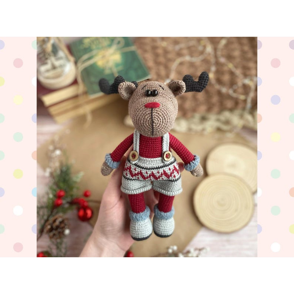 Crochet Pattern Doll Christmas Reindeer Amigurumi Pattern Christmas Reindeer TUTORIAL Doll Christmas Reindeer In Engli 9