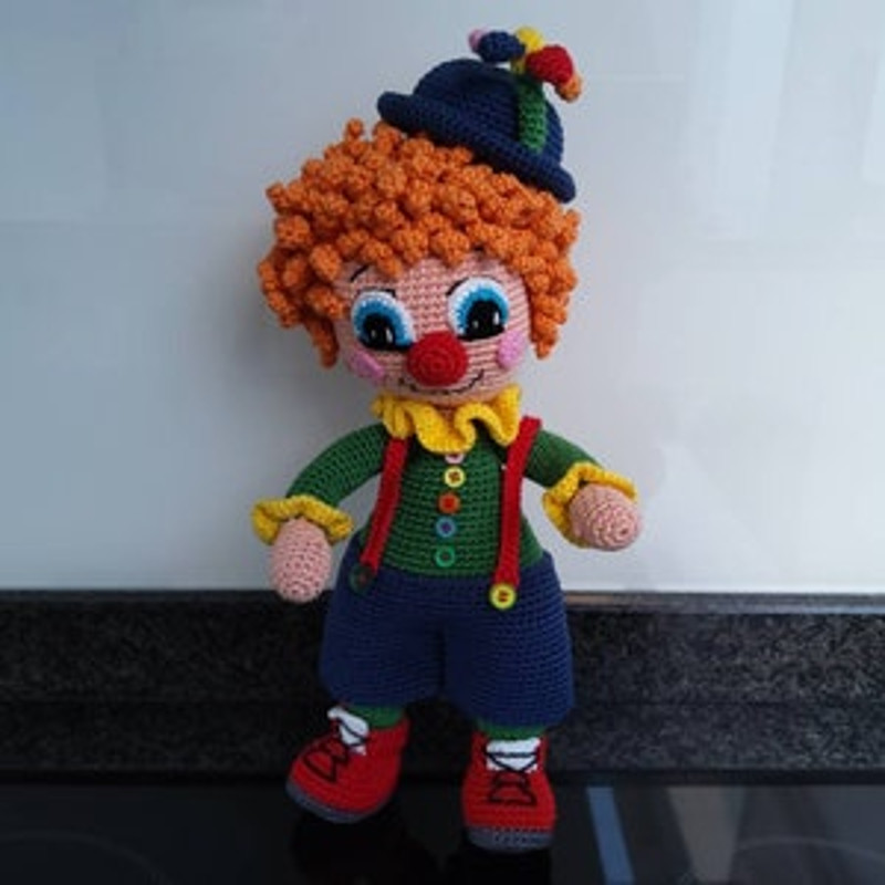 Crochet Pattern Doll Clown Amigurumi Clown TUTORIAL Doll Clown In English Spanish In PDF 2