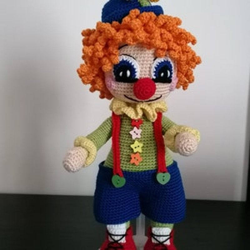 Crochet Pattern Doll Clown Amigurumi Clown TUTORIAL Doll Clown In English Spanish In PDF 4