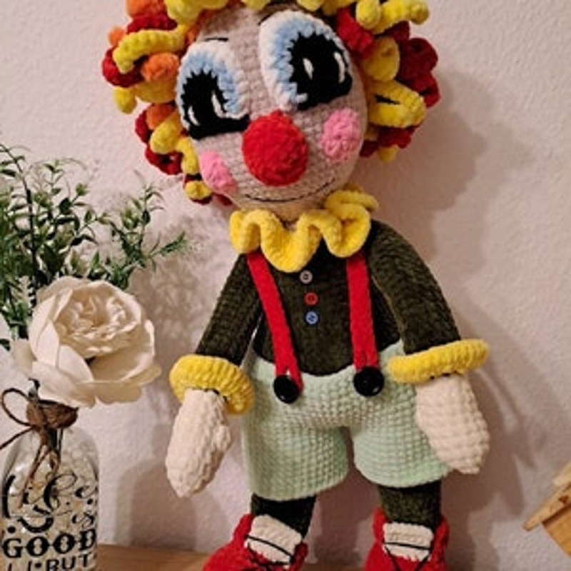 Crochet Pattern Doll Clown Amigurumi Clown TUTORIAL Doll Clown In English Spanish In PDF 5