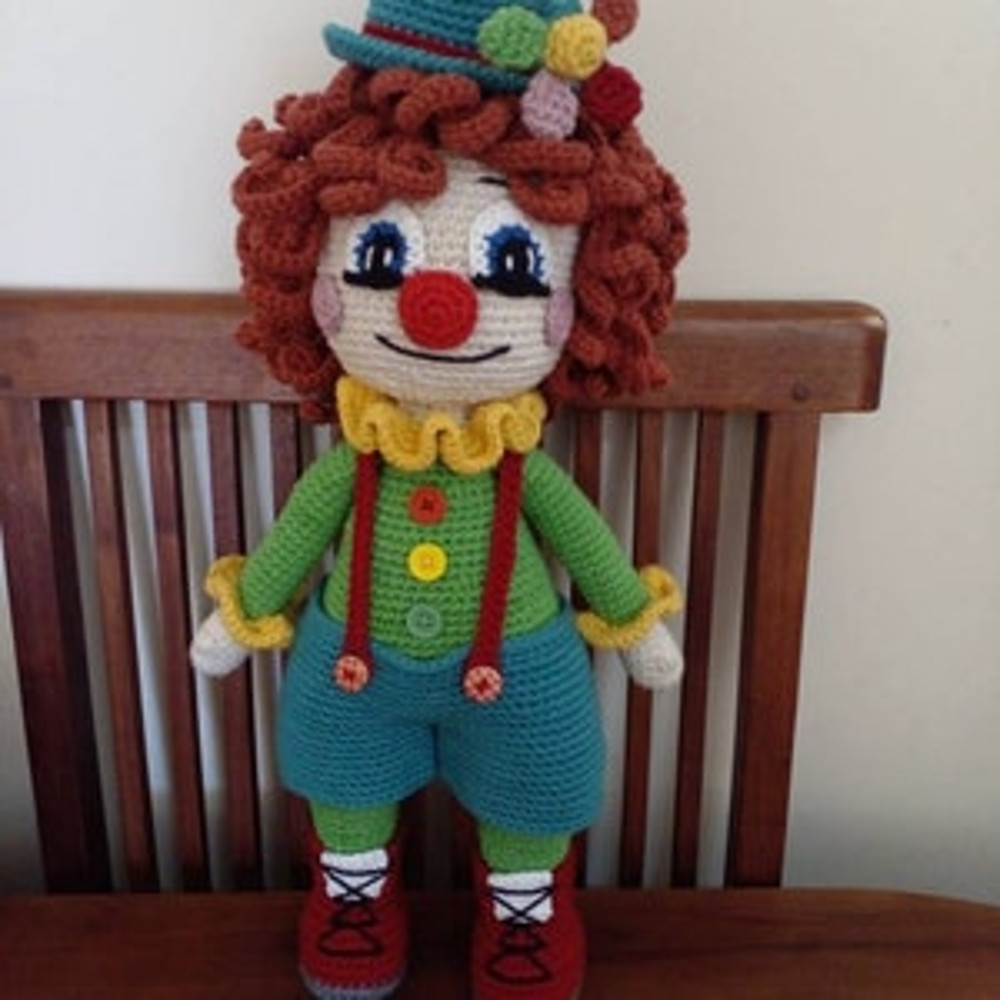 Crochet Pattern Doll Clown Amigurumi Clown TUTORIAL Doll Clown In English Spanish In PDF 10