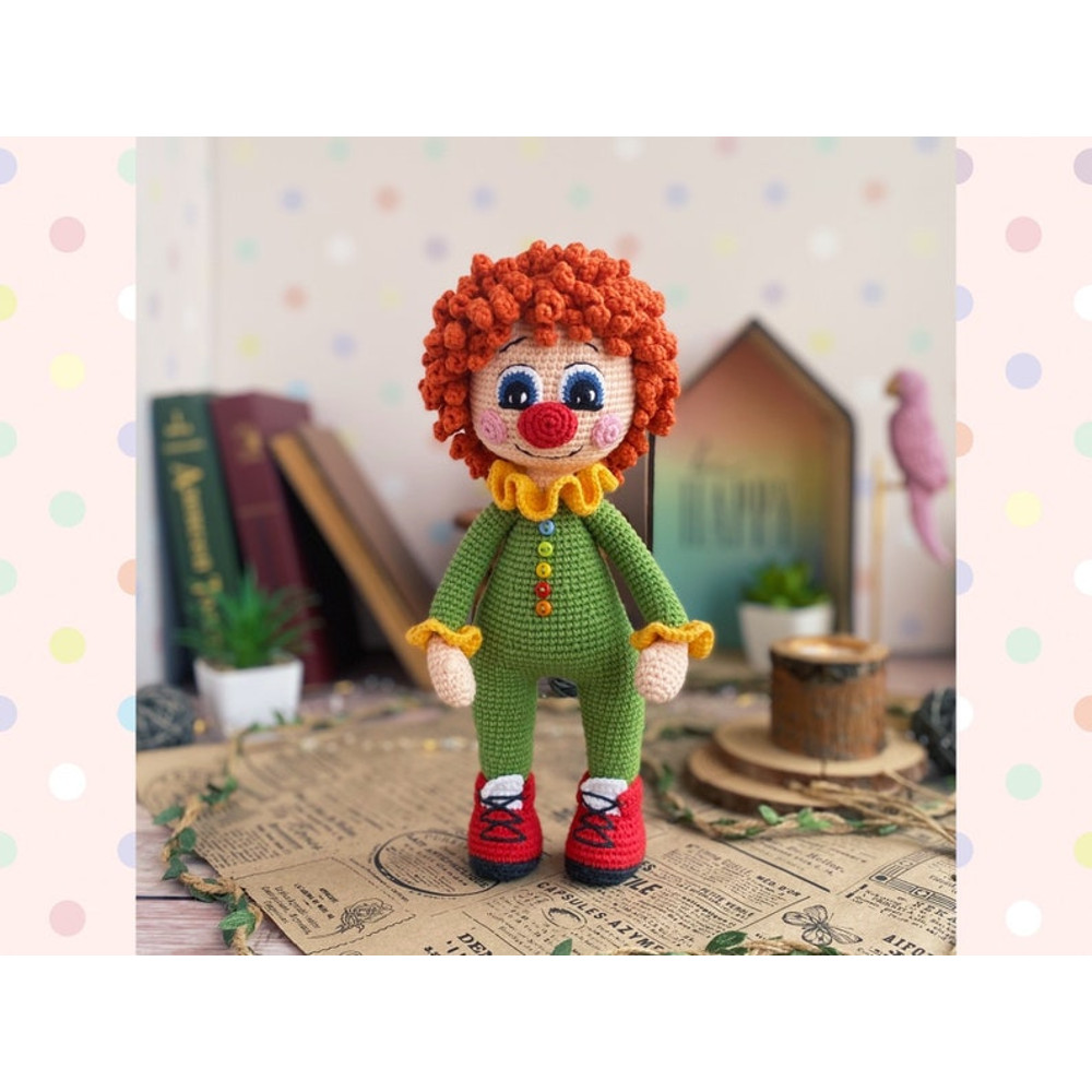 Crochet Pattern Doll Clown Amigurumi Clown TUTORIAL Doll Clown In English Spanish In PDF 12
