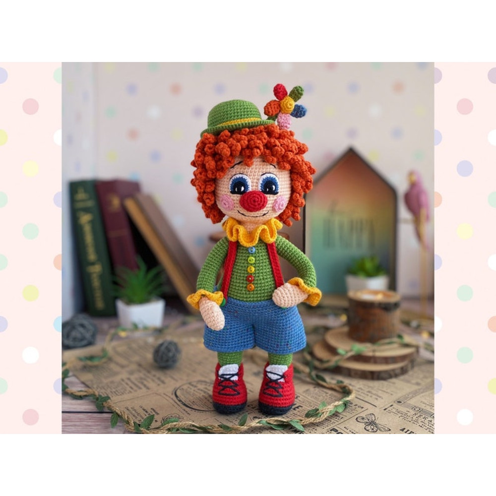 Crochet Pattern Doll Clown Amigurumi Clown TUTORIAL Doll Clown In English Spanish In PDF 15