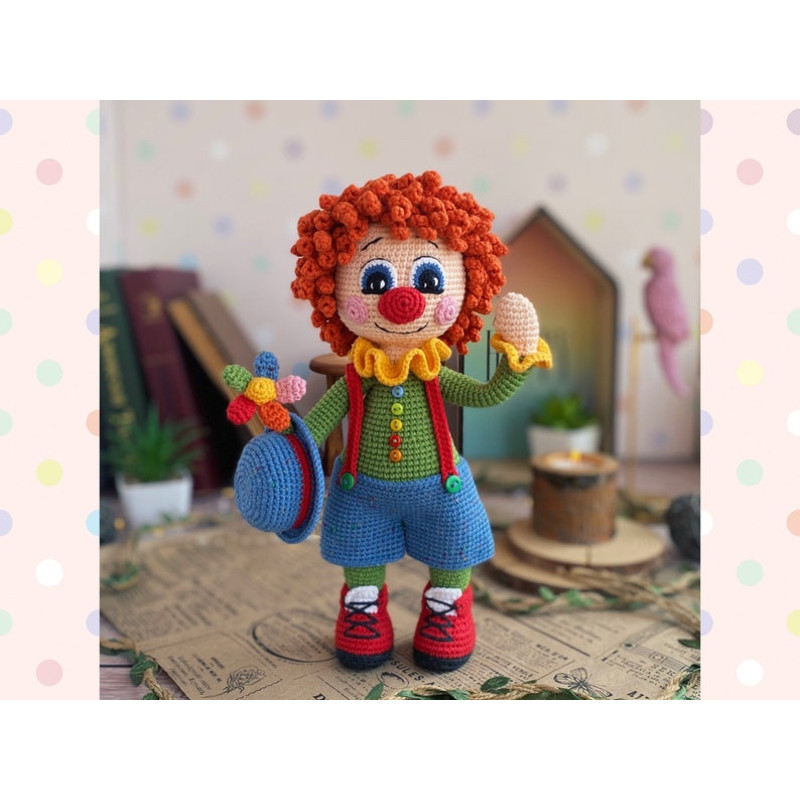 Crochet Pattern Doll Clown Amigurumi Clown TUTORIAL Doll Clown In English Spanish In PDF 17