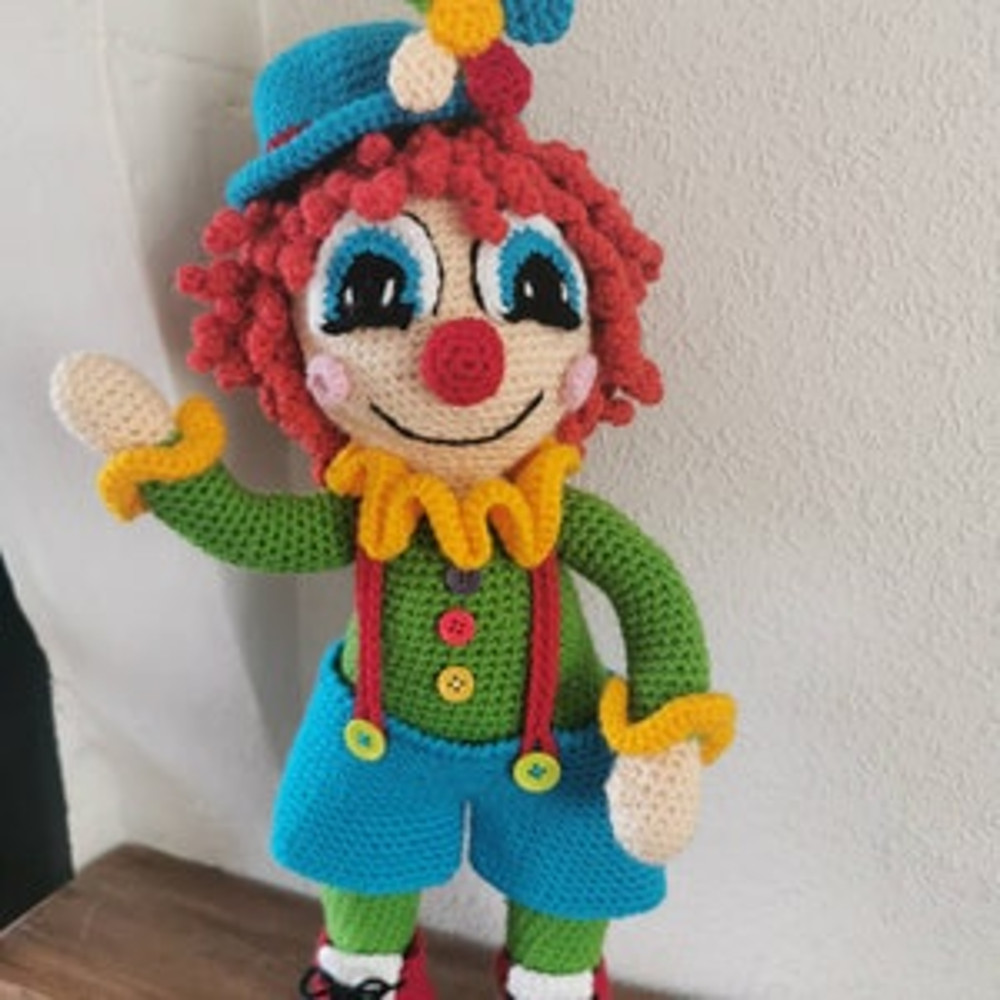 Crochet Pattern Doll Clown Amigurumi Clown TUTORIAL Doll Clown In English Spanish In PDF 6