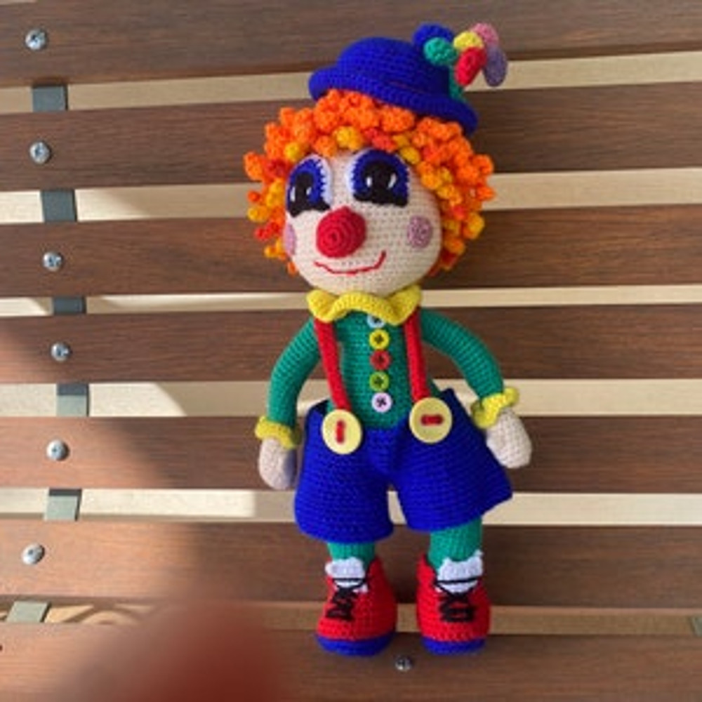 Crochet Pattern Doll Clown Amigurumi Clown TUTORIAL Doll Clown In English Spanish In PDF 7