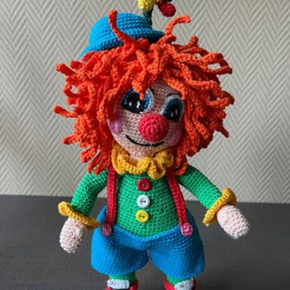 Crochet Pattern Doll Clown Amigurumi Clown TUTORIAL Doll Clown In English Spanish In PDF 9
