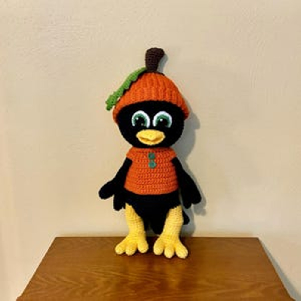 Crochet Pattern Doll Raven In Pumpkin And Wizard Costumes TUTORIAL Crow In English In PDF Amigurumi Crow Halloween Pa 2