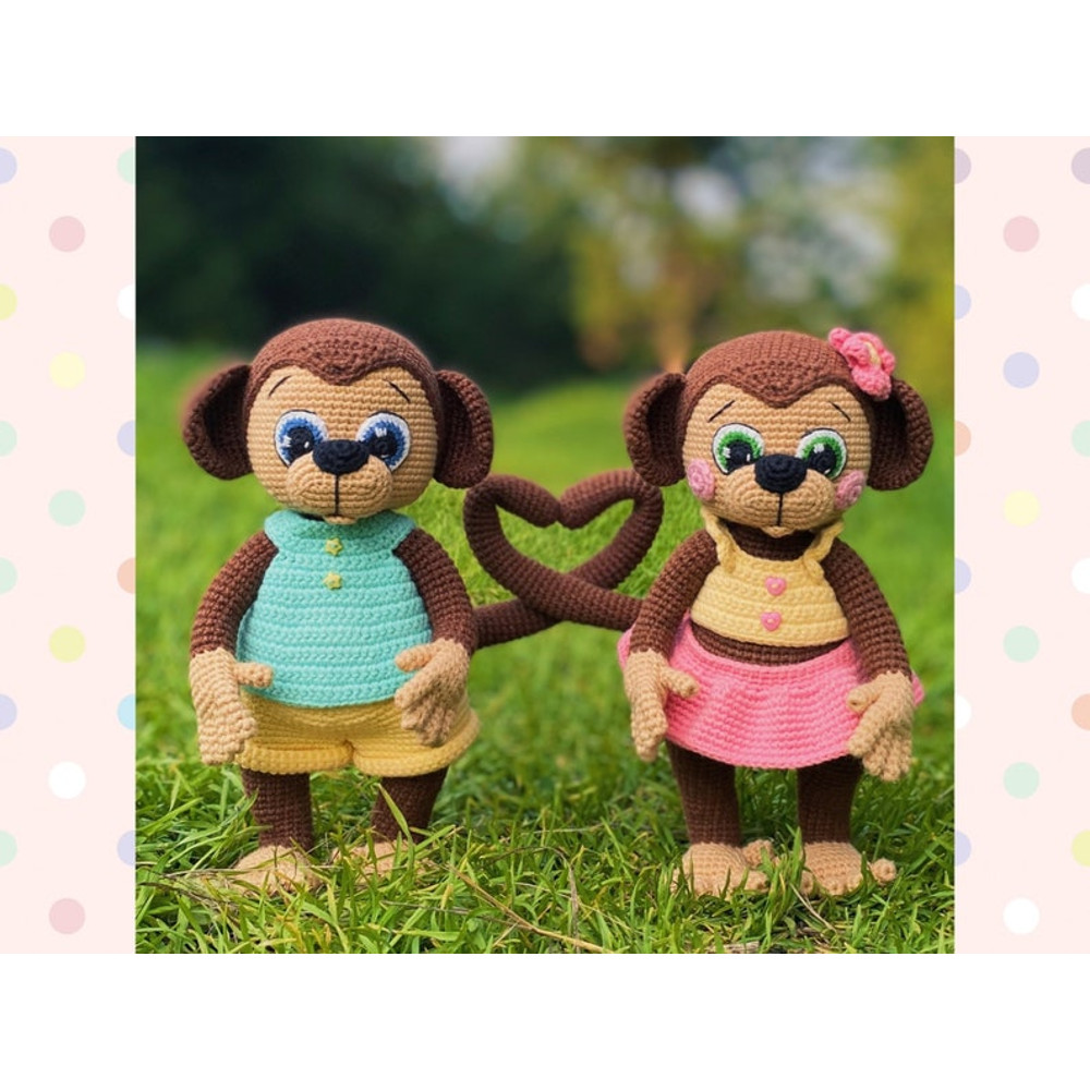Crochet Pattern Doll Monkeys Girl And Boy Tutorial Monkeys In English In PDF Amigurumi Monkeys Animal Patterns 2
