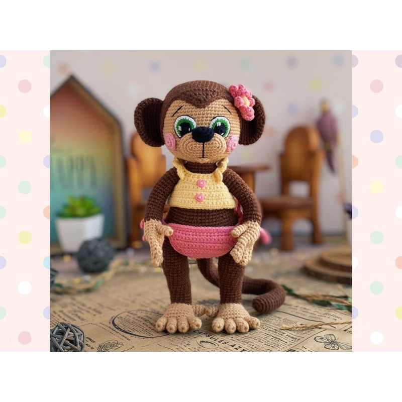 Crochet Pattern Doll Monkeys Girl And Boy Tutorial Monkeys In English In PDF Amigurumi Monkeys Animal Patterns 3