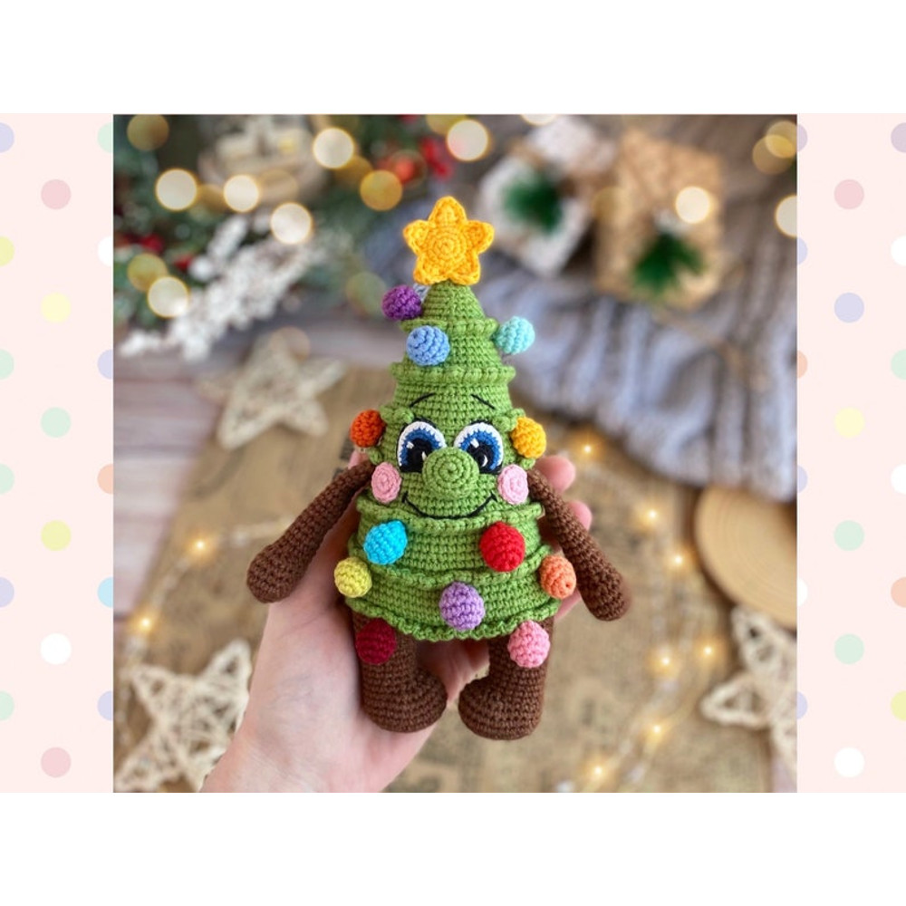 Crochet Pattern Doll Funny Christmas Tree Amigurumi Pattern Christmas Tree TUTORIAL Doll Christmas Tree In English In 1