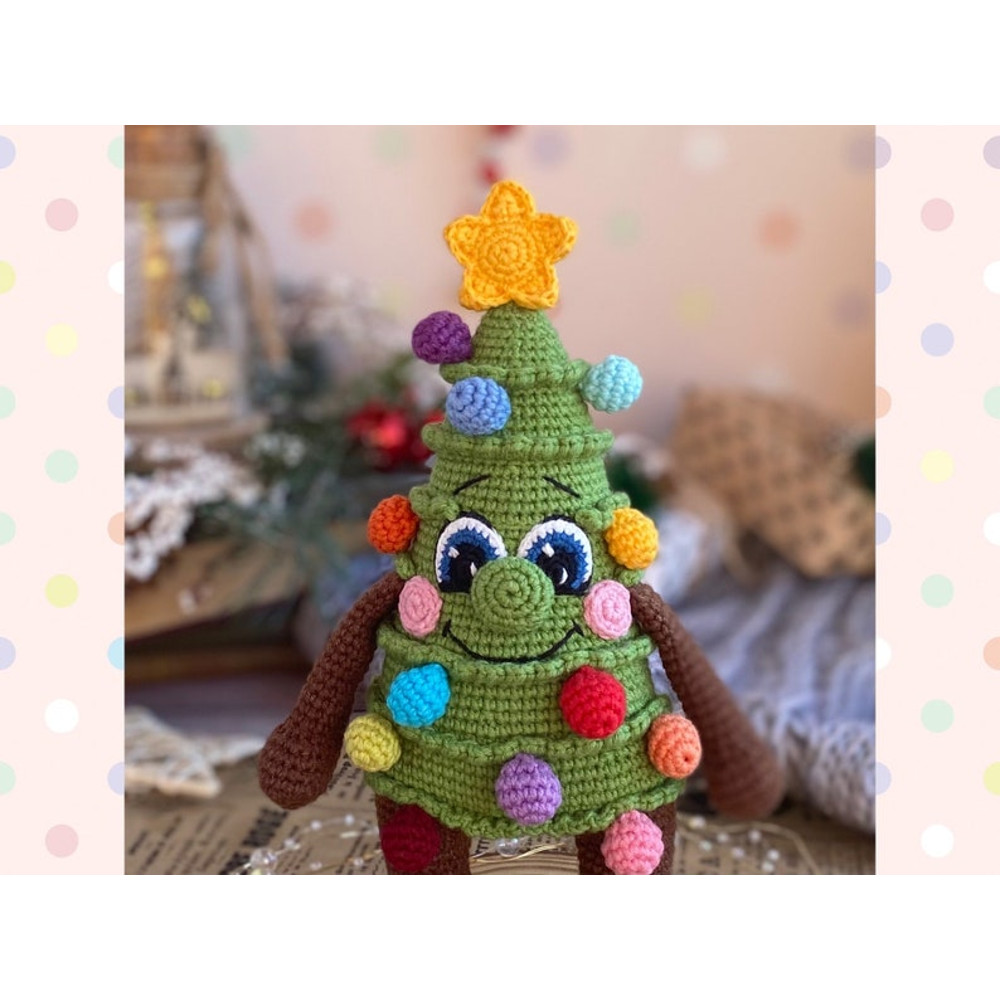 Crochet Pattern Doll Funny Christmas Tree Amigurumi Pattern Christmas Tree TUTORIAL Doll Christmas Tree In English In 3